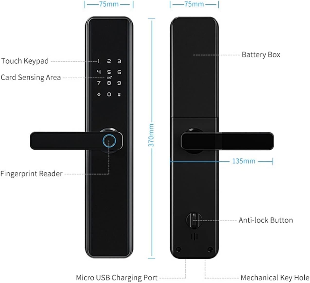 MOES Smart Door Lock  Secure Your Home with Remote Access