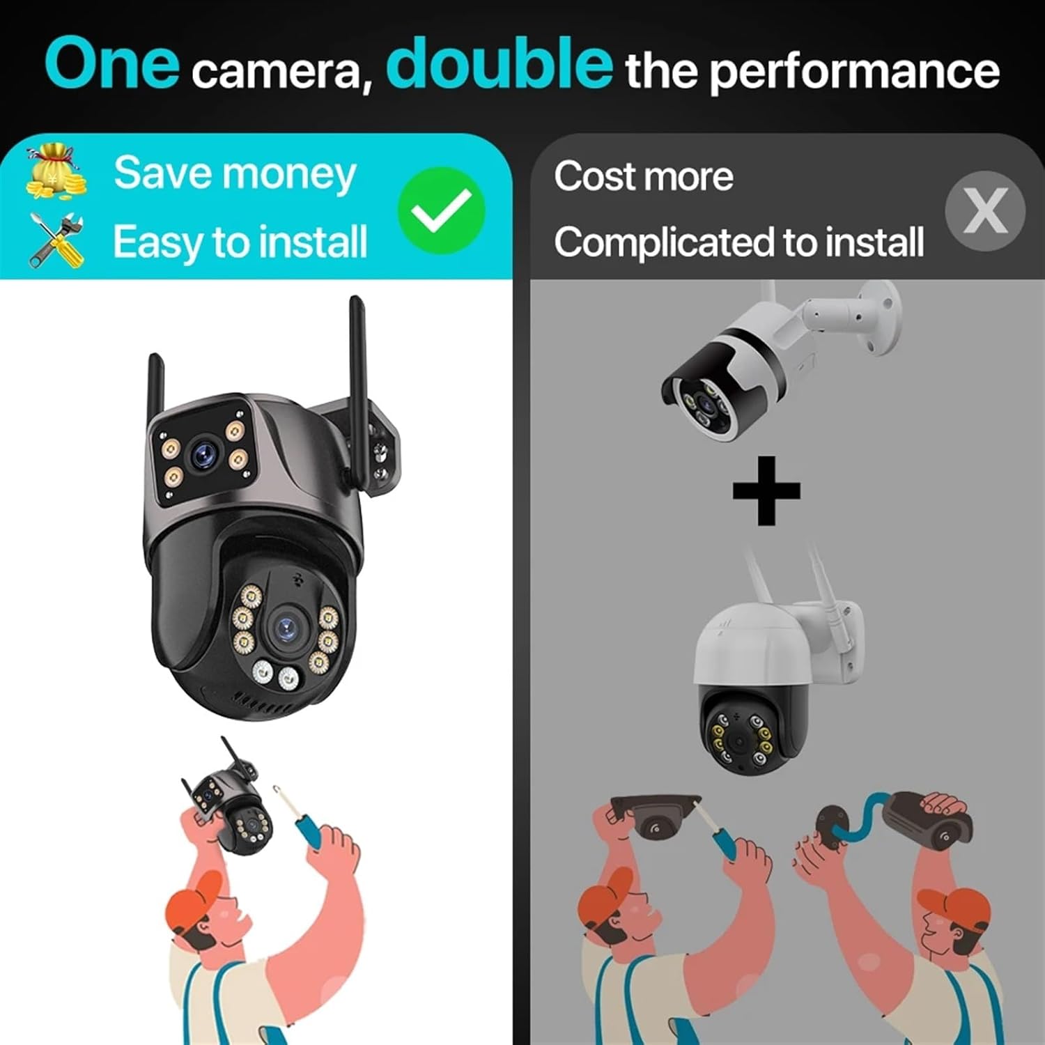 4K PTZ Security Camera Smart Home Surveillance