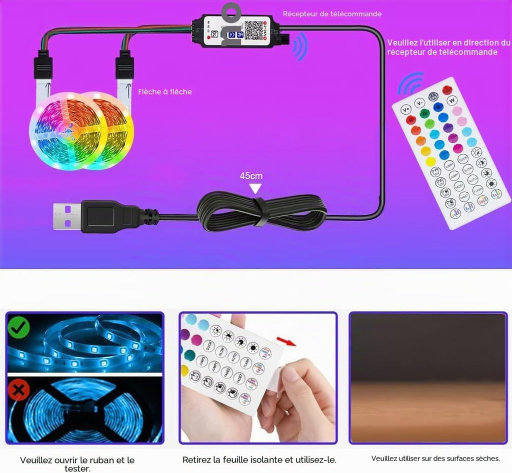 RGB LED Strip Light  Instant Ambient Lighting