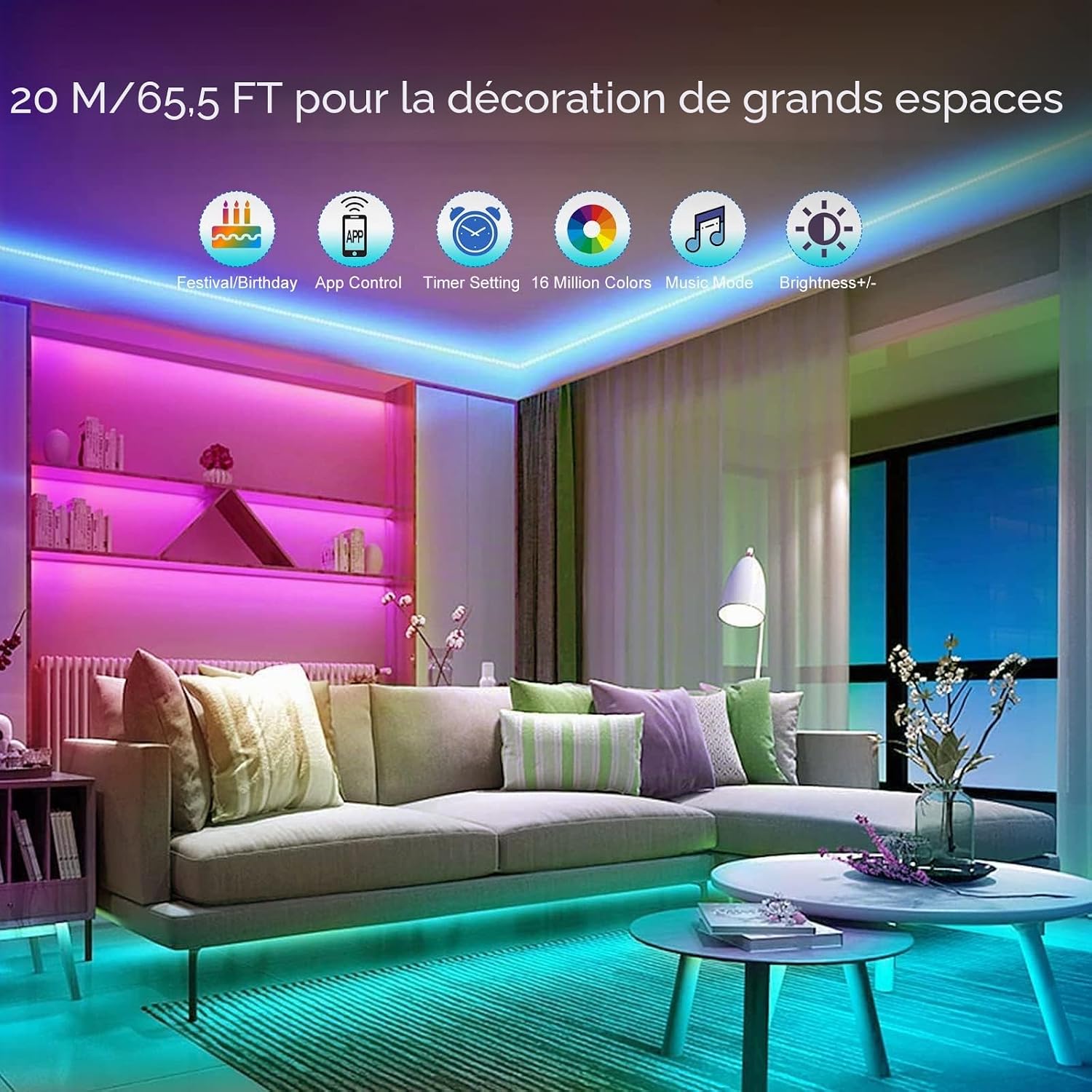 RGB LED Strip Light  Instant Ambient Lighting