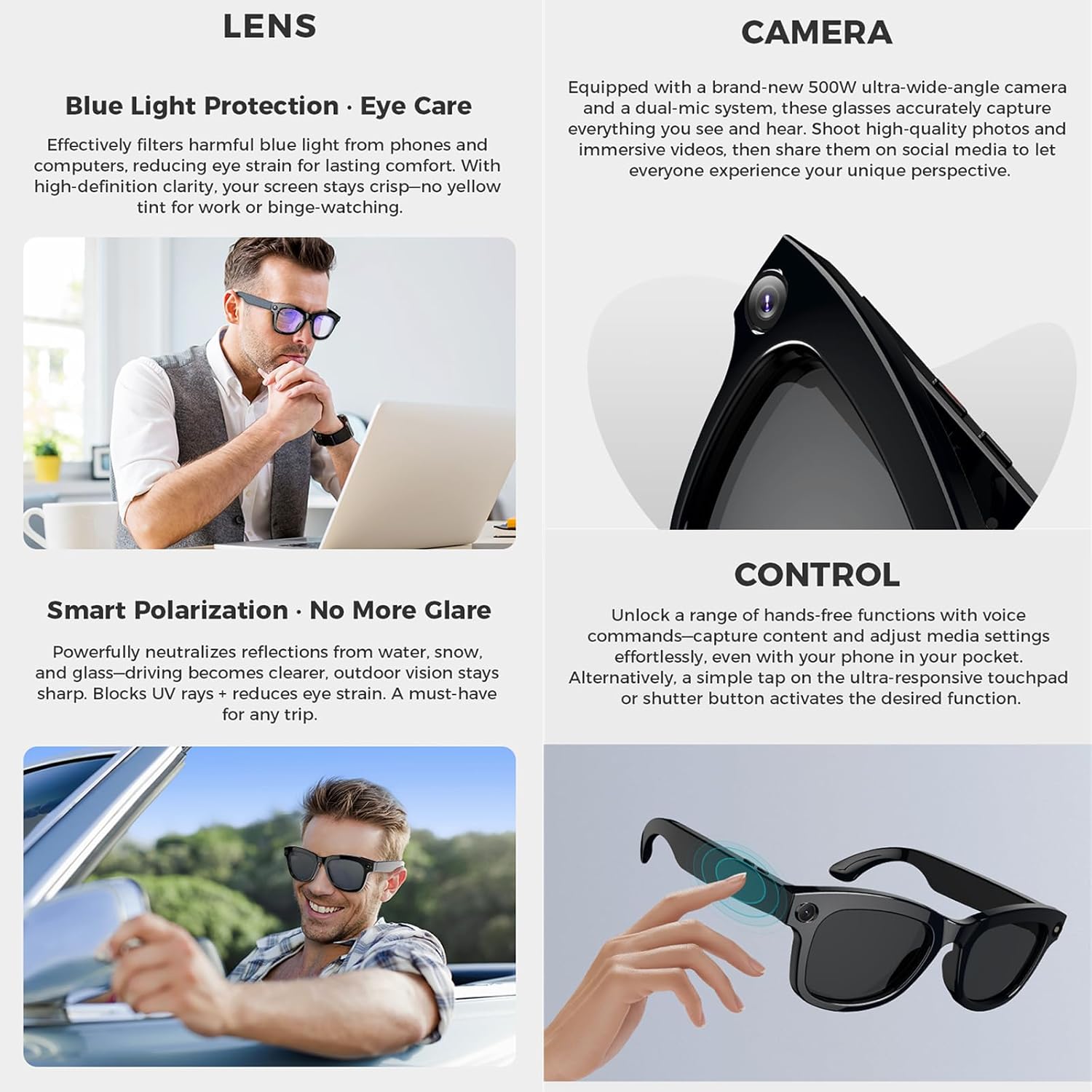 Lenovo AI 4K Smart Glasses Stylish Wearable Technology