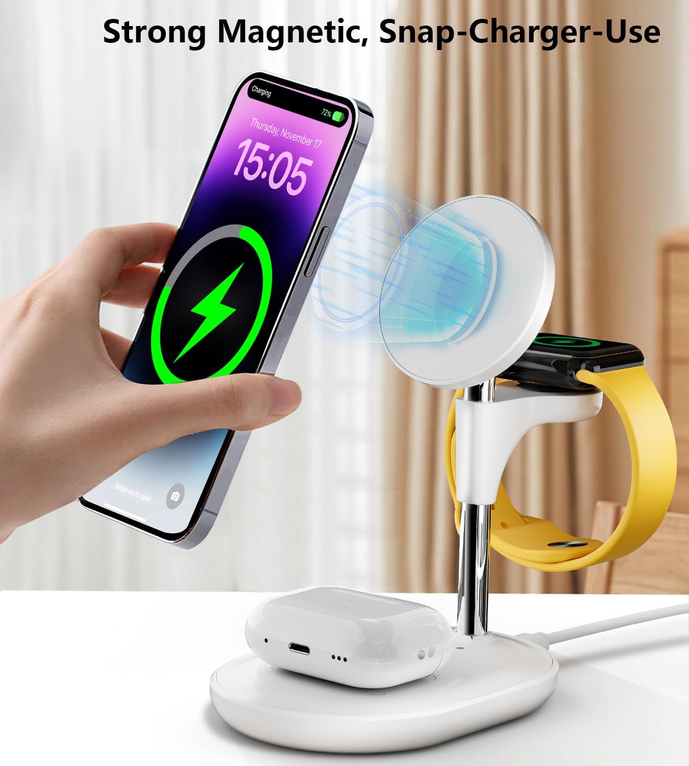 Multifunction Wireless Charger Fast Charging Station 