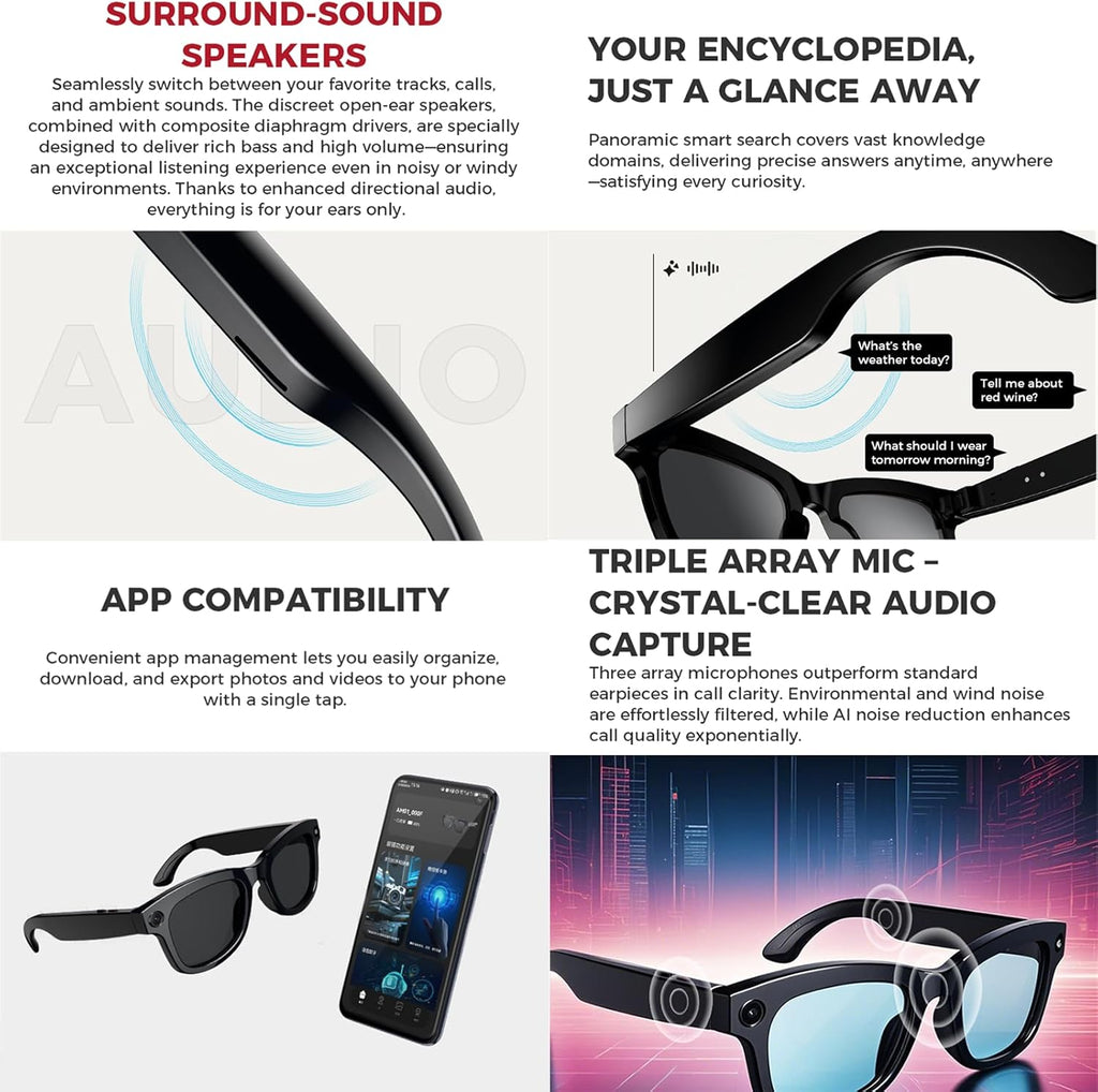 Lenovo AI 4K Smart Glasses Stylish Wearable Technology
