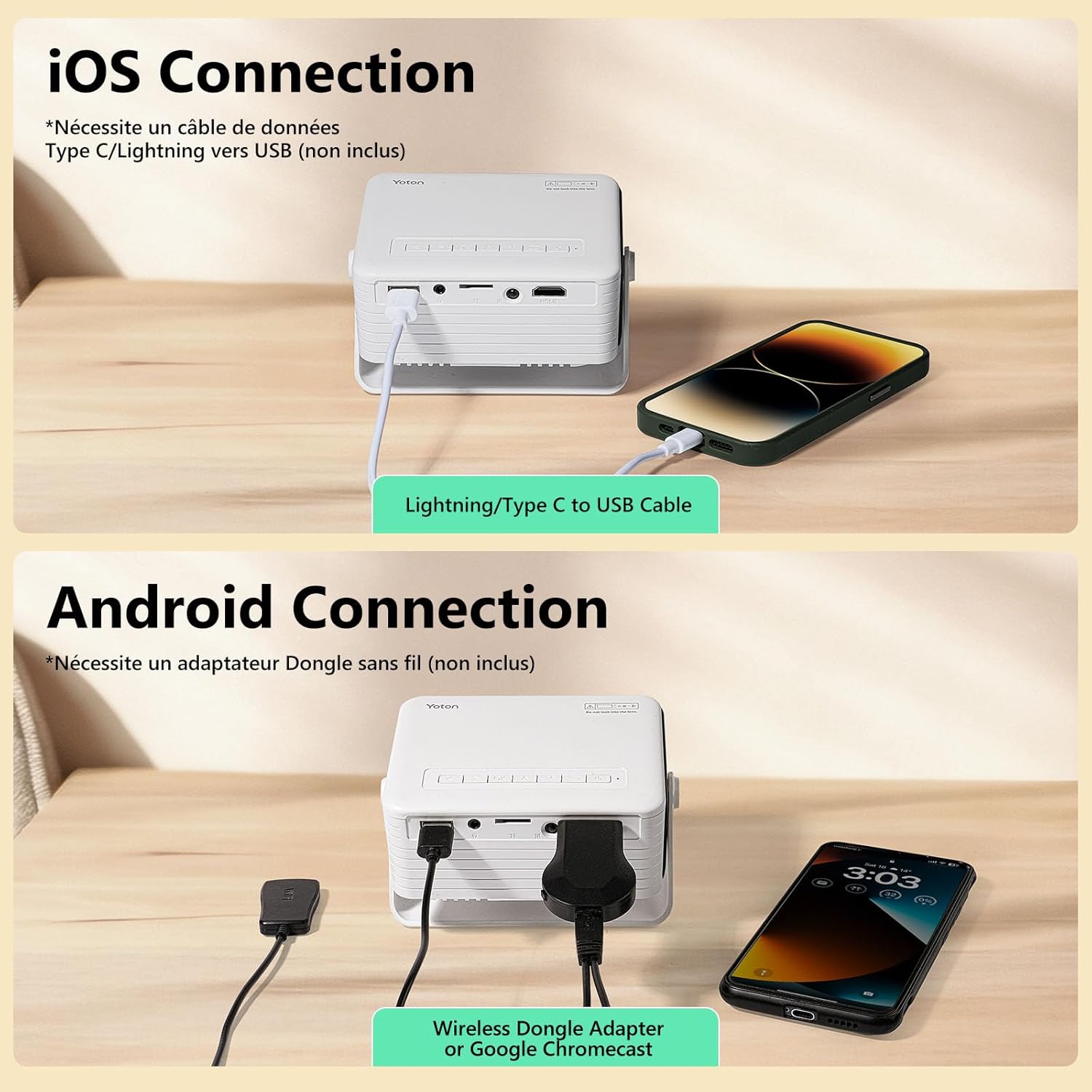 Portable Mini Projector HD Home Theater for Family Entertainment