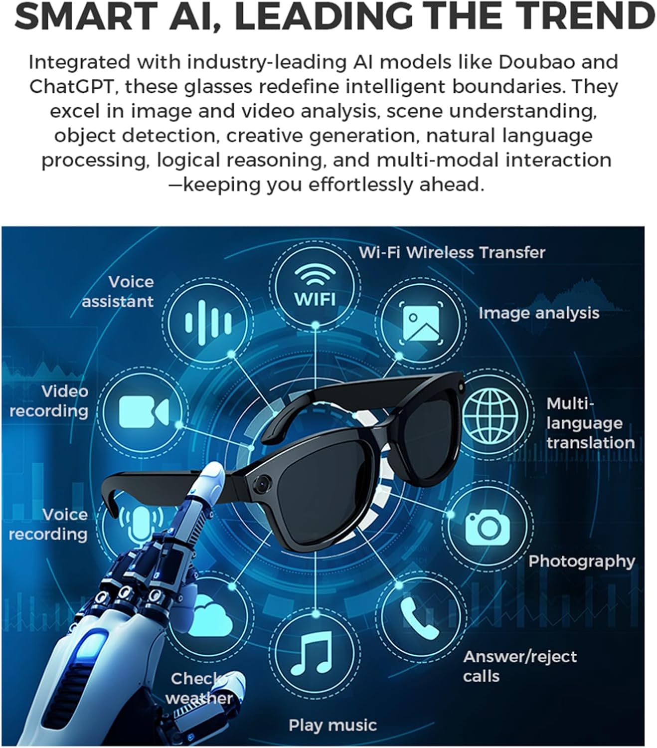 Lenovo AI 4K Smart Glasses Stylish Wearable Technology