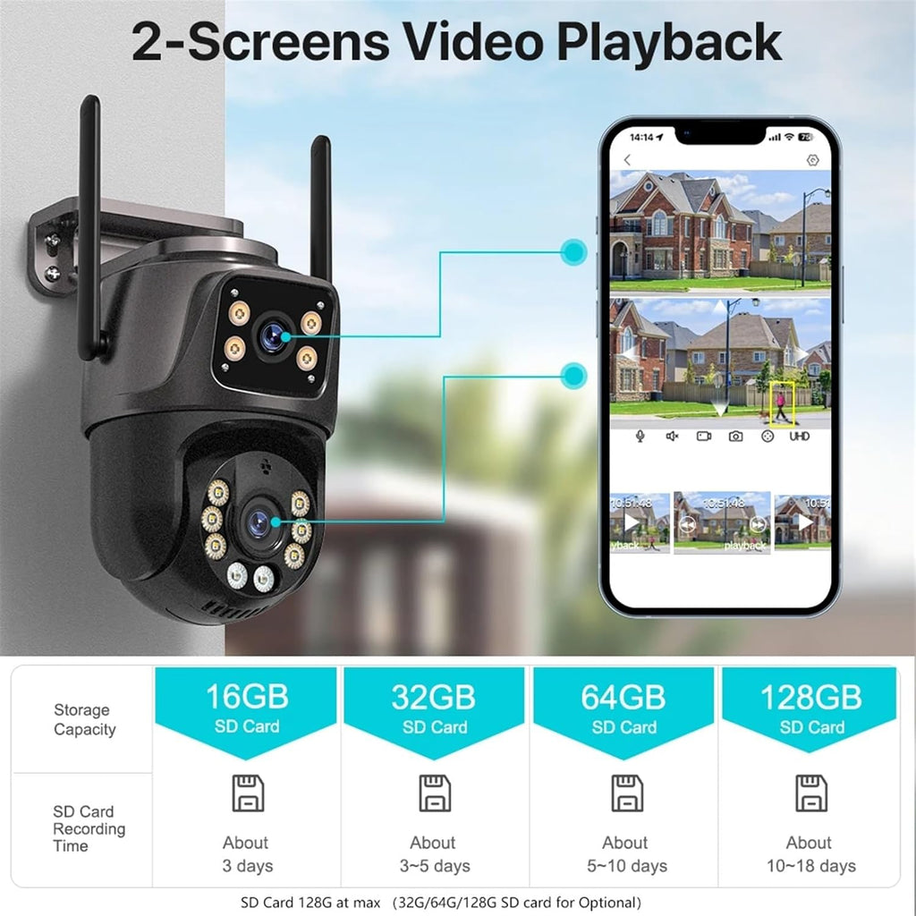 4K PTZ Security Camera Smart Home Surveillance