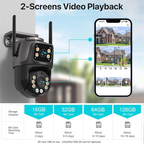 4K PTZ Security Camera Smart Home Surveillance