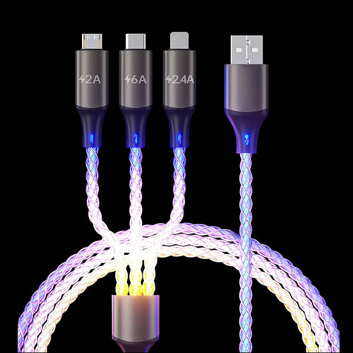 66W RGB Fast Charging Cable LED USB Charging Cable for Fast Charging