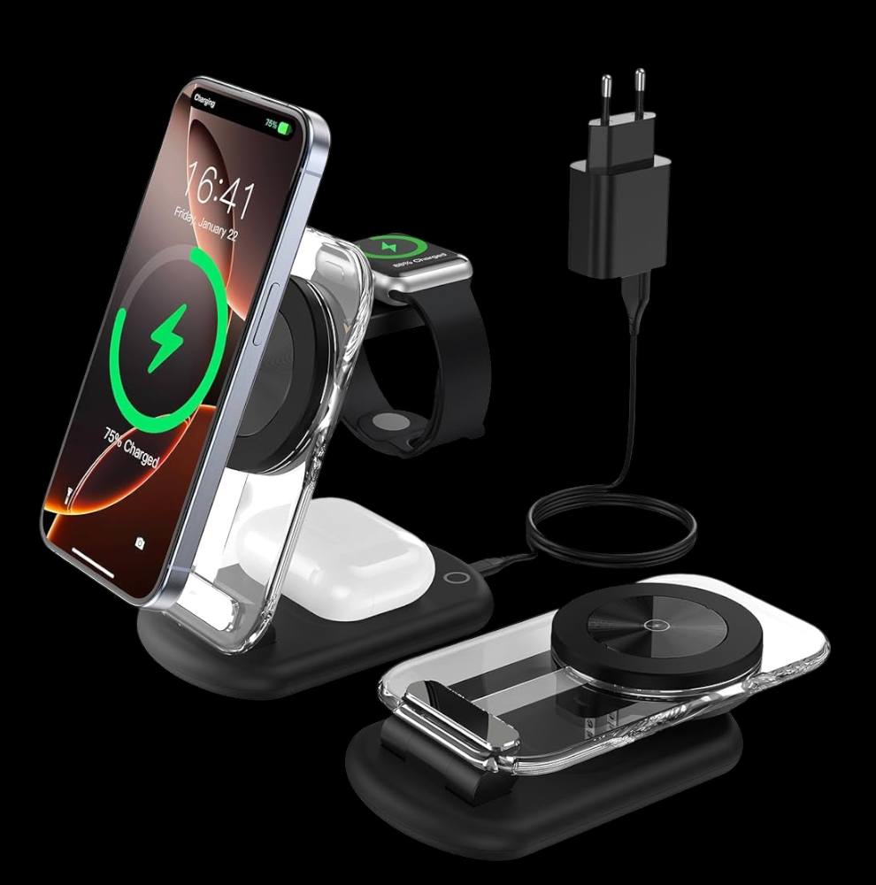 Station de Charge 3-en-1 - Chargez tout avec style!